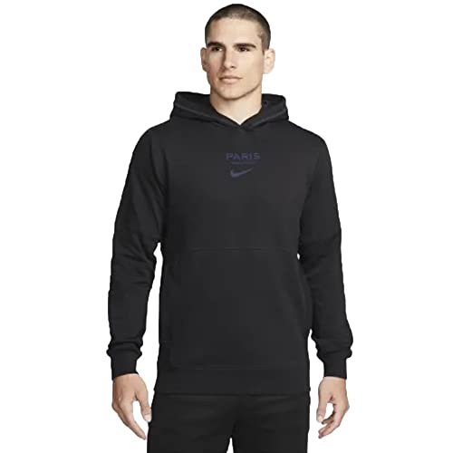 Paris Saint-Germain FC DN1312 Season 2022/23 Official Sweatshirt Men's BLACK/MIDNIGHT NAVY S - Image 2