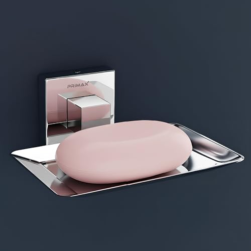 Image of Plantex (Primax) Aqua Heavy-Duty Stainless Steel Soap Holder for Bathroom /Soap Dish /Soap Stand /Bathroom Accessories - (Chrome)