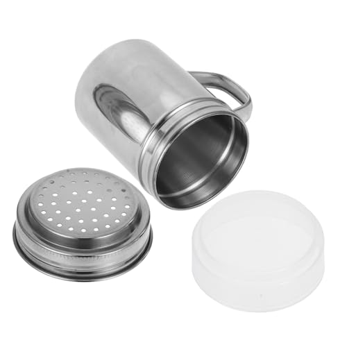 Cabilock Lightweight Stainless Steel Dredge Shaker Salt Pepper Flour Baking Shaker Handle for Home Use