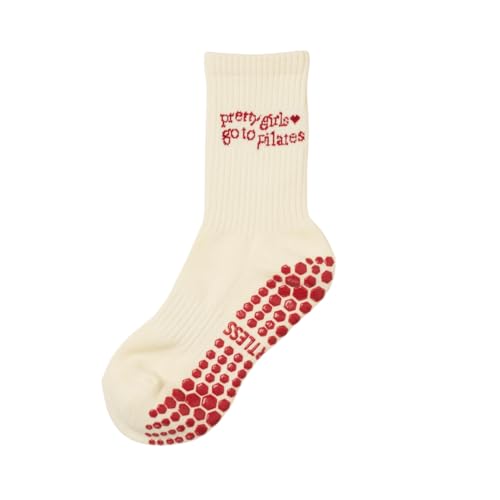 Image of Shapes Studio Half Calf Grip Socks, Cute Fruit Pilates Socks, Ruffle Socks, Non-Slip for Barre Yoga