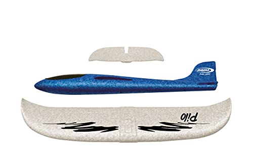 JAMARA 460305 - Pilo Schaumwurfgleiter EPP - 48cm Spannweite, Super leicht, Fast unzerstörbar, Looping, Gleitflug, weiß/blau - Image 7