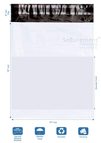 Image of Tamper Evident Courier bags with POD pouch (10 x 14 inches) - 2000 Packs