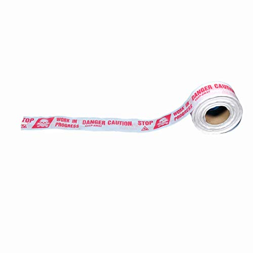 K T I® Caution Barricading Tape Warning Tape Roll Red and White Non-Adhesive Barricade Warning Tape Waterproof Polyethylene Material (500 Meter Roll)