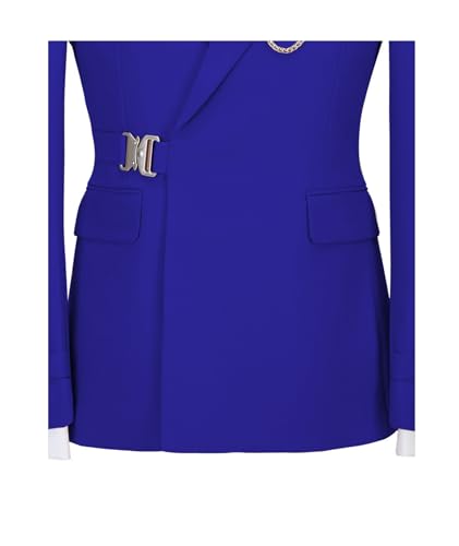 SOMTHRON Men's 2 Piece Suit Metal Clasp Business Slim Fit Wedding Tuxedo Prom Groomsmen Blazer Jacket and Pants Set3