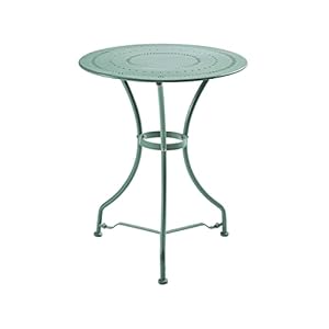 BUTLERS Gartentisch Ø 58cm Eisen -Century- Romantischer Bistrotisch | Wetterfester Balkontisch | Runder Metalltisch lackiert | Gartenmöbel & Balkonmöbel