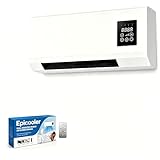 Epicooler Portable Air Conditioner for Bedroom, Mini Quiet Air Cooler with 6 Speeds, Cooling & Warm Airflow, Remote Control, LED Display, Timer, Desktop & Wall Mount for Office, Dorm, Bathroom