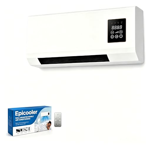 Portable Air Conditioner for Bedroom Mini Quiet Air Cooler with 6 Speeds Cooling & Warm Airflow Remote Control LED Display Timer Desktop & Wall Mount for Office Dorm Bathroom