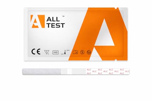 ALLTEST 10 Alkoholtest im Urin Akohol im Urin Alkoholtester Urintest Streifentest Alkoholteststreifen Etg im Urin Drogentest Drogenschnelltest Schnelltest kit Drogen Zertifiziert Auto Alcohol
