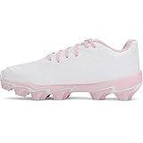 Under Armour Girls' Glyde Sola RM JR Softball Cleats, (101) White/Red/Stone, 13K, US