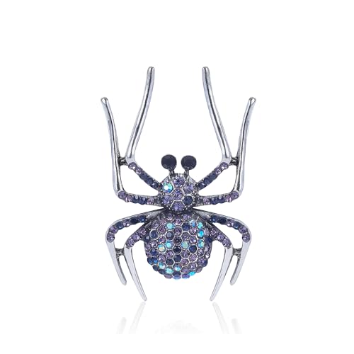 Image of YOQUCOL Halloween Spider Shape Brooch Pins for Women Girls Gift