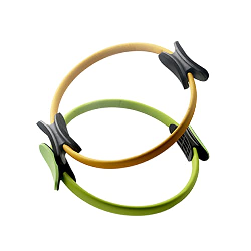 OSOLADY 1pc Yoga Pilates Ring Pilates for Women Exercise Bands Handles Anti-Slip Yoga Training Wheel Random
