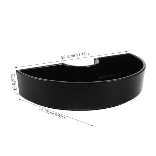 Base para plantar central sombrilla negra con bandeja semicircular flexible para balcón de 2 piezas 3
