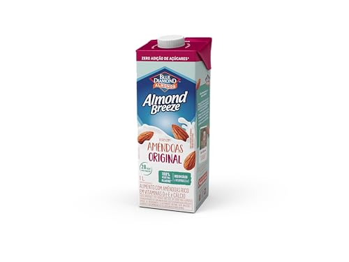 Piracanjuba Almond Breeze - Alimento com Amêndoas Zero Açúcar, Rico em Vitamina E e D e Cálcio, 1l