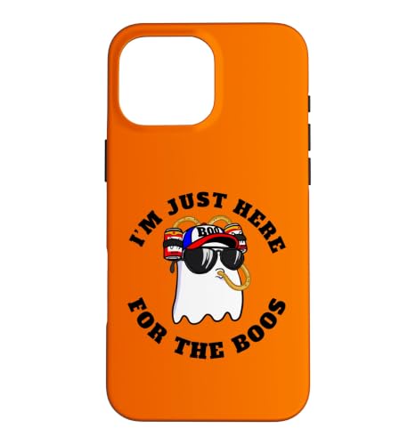 �N�[���S�[�X�g �r�[���n�b�g�t�� I'm Just Here for the Boos �X�}�z�P�[�X iPhone 16 Pro Max �p