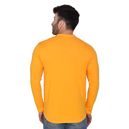 Image of Geum Men's Mandarin Collar Shirt | Slim Fit Full Sleeve Casual Shirt with Printed Chest Logo | Soft Cotton Blend Stylish Button Down for Party, Office