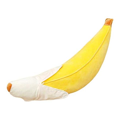 HOSTK Banana Plush Pillow, Peeled Banana Stuffed, Soft Toys Food Plushie Banana Hugging Pillow, Gift for Birthday, Valentine, Christmas (19.6 inches) Cover