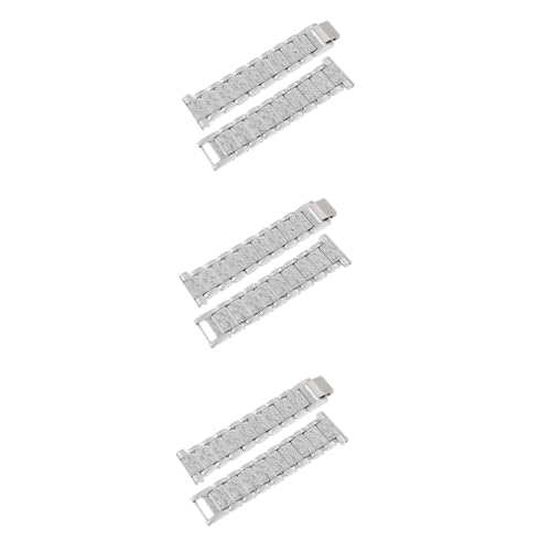 Bracelet de montre en cristal UKCOCO en acier inoxydable poli