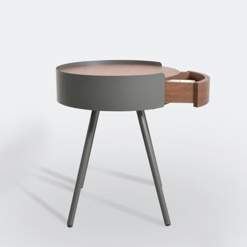 Table de Chevet et Table Basse d'angle Ronde pour Petit Espace