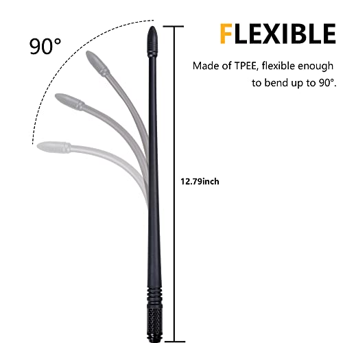 RERPRO 13 Inch Antenna Compatible with 2021 2022 2023 2024 2025 Ford Bronco F150 F250 F350 Raptor Dodge Ram 1500 2500 3500 Exterior Accessories Copper with TPEE FM/AM Reception Replacement Antenna