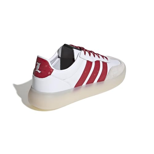 Image of adidas Men's NCAA Team Barreda Decode, White /Team Power Red /Black /University of Louisville, 8