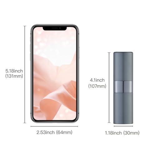 Image of 20ML Perfume Atomizer, 1PCS Travel Cologne Spray Bottle, Mini Empty Sprayer Dispenser (Grey)