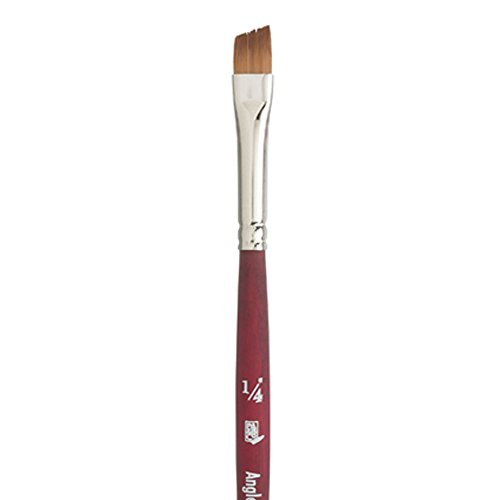 Image of Princeton Velvetouch, Series 3950, Paint Brush for Acrylic, Oil and Watercolor, Angle Shader, 1 /4 Inch