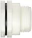 Hayward BFAS3015TES Series BFAS Short Pattern Bulkhead Fitting, Threaded x Threaded End, PP with EPDM Seals, 1-1/2