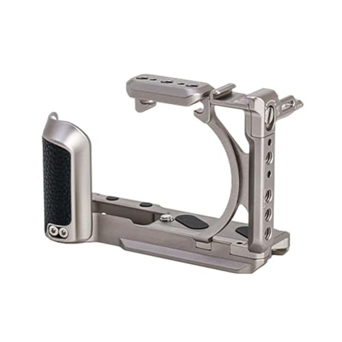 クイックリリースケージキット PowerShot V1、人間工学に基づいて設計されたシリコンハンドル内蔵、クイックリリースプレートカメラケージ