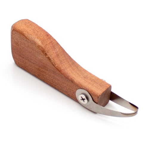 Pottery Tools Single Head Ring Trimming Knife Clay Scraping Carving Tools Texture Ring Scraper with Wood Handle