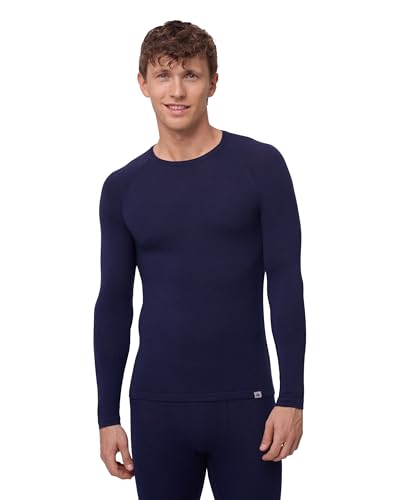 DANISH ENDURANCE Merino Langarm Shirt Herren Thermounterwäsche Herren Funktionsshirt Dunkles Marineblau M