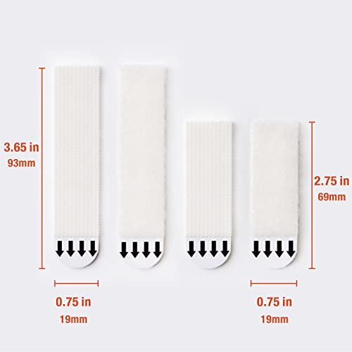 Image of MOVELYST 36-Pairs (16-L, 20-M, 72 Strips) Picture Hanging Strips Value Pack, Removable Hook and Loop Tape, Picture Hanger Damage Free, Adhesive Strips for Frame Hangingl, Heavy Duty