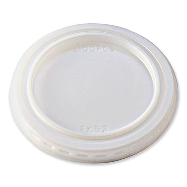 Fabrikal L100PCS Portion Cup Lids, Fits 1 Oz Squat Portion Cups, Clear, 125/sleeve, 20 Sleeves/carton