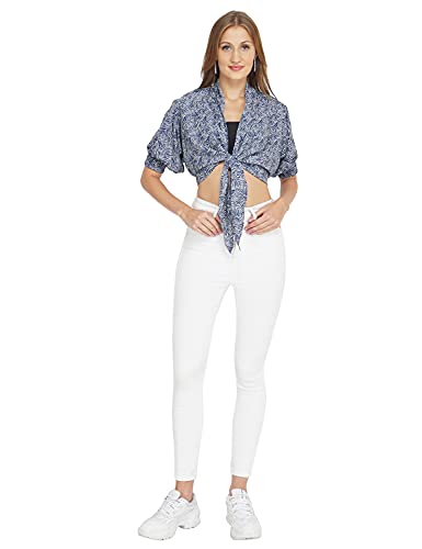 Image of oxolloxo Striped Love Women's Tie-Up Top