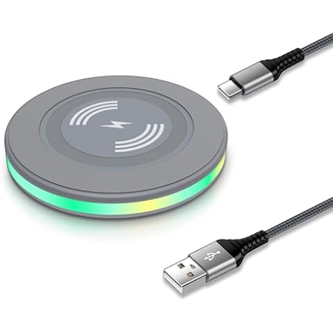 15W Samsung Wireless Charger for Galaxy S24 Ultra S23 FE S22+ S21 S20 FE, Android Phone Wireless Charging Station Fast Charging Pad for iPhone 16 15 14 13 Pro Max, Google Pixel 9 Pro XL 8a 8 Pro 7a 6 Cover