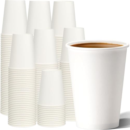 Buy & Delight 100 Pack Paper Cups 8 oz Heavy Duty Disposable Coffee Cups Paper Coffee Cups Hot/Cold Beverage Drinking Cup for Water Juice or Tea Office Party Home Travel