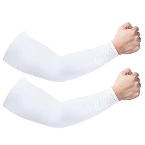 2 Pairs Sun UV Protection Cooling Arm Sleeves for Men & Women, UPF 50 Arm Cover