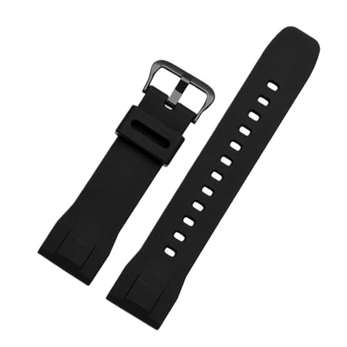 DNYXGDGSL Casio PROTREK Mountain Climbing Series PRW-60/PRW-70/PRW-50Y ステンレススチールメタルウォッチストラップ 23mm ブラックシルバーウォッチバンドに対応(Silicone bl