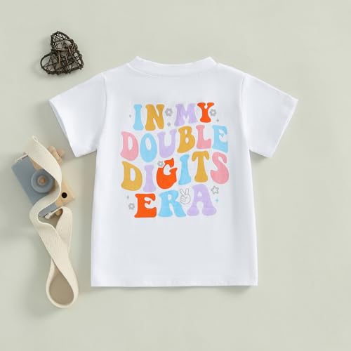 in My Double Digits Era Birthday Girl Shirt 10th Birthday Girls T-Shirt 10 Year Old Ten B-Day Party Tee Tops3
