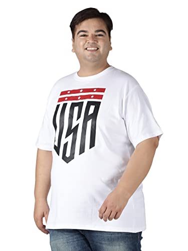 Image of Toodlegram Plus Size T-Shirt for Men, Roundneck, Halfsleeves, 100% Cotton, Soft Material, Comfortable & Leight Weight, USA Badge Gym Unisex T-Shirt