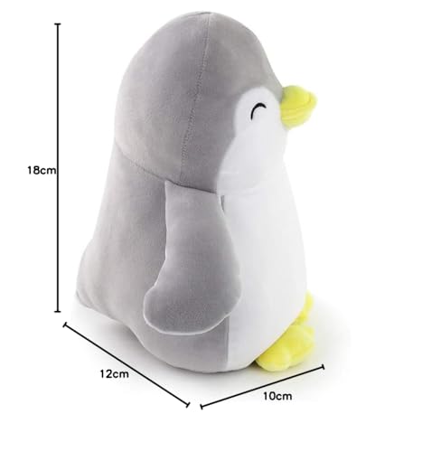 Image of HUG 'n' FEEL SOFT TOYS Penguin, Plush /Soft Toy for Boys, Girls and Kids, Super-Soft, Safe, Great Birthday Gift (Grey and White, 22 cm)