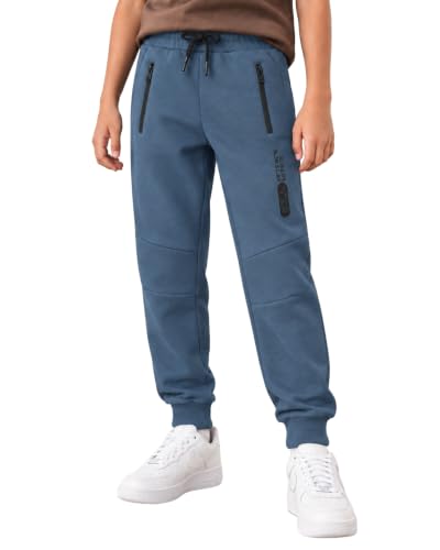 Image of Alan Jones Clothing Boys Solid Joggers Trackpant | Ribbed Hem & Waist | Drawstring Closure | Sizes 5-16 Years | Heavy GSM Fabric