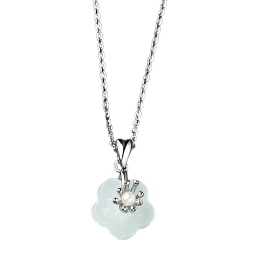 Collier en argent sterling et jade naturel pour femme plaqué or 22K