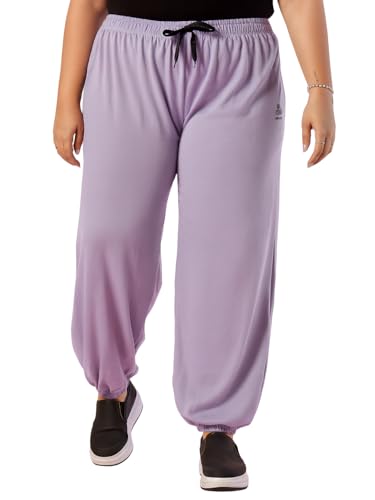 Image of ALZA Women's Cotton Oversized Joggers with Utility Pockets - Loose Fit High Waisted Track Pants for Gym, Yoga & Travel - Lightweight All-Season Lounge Sweatpants