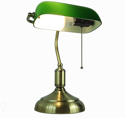 Preisvergleich Produktbild Muenm Luxus Modern Home Classic Grün Bankers Tischleuchte Nachttischlampen Büro-Schreibtisch-Lampe-Glaswasc E27-Desktop lesen Nachtlicht-Dekor-Restaurant Wohnzimmer-Club