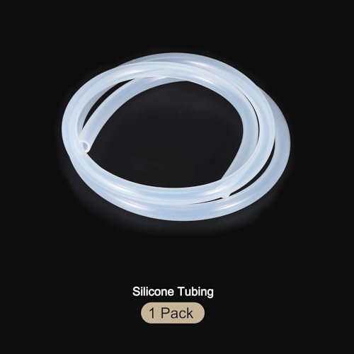 Image of 3.3ft 1 /4 inch ID x 3 /8 inch OD Silicone Tubing Clear Industrial Plastic Tubing Pure Silicone Hoses for Pump Siphoning Draining Irrigation Brewing