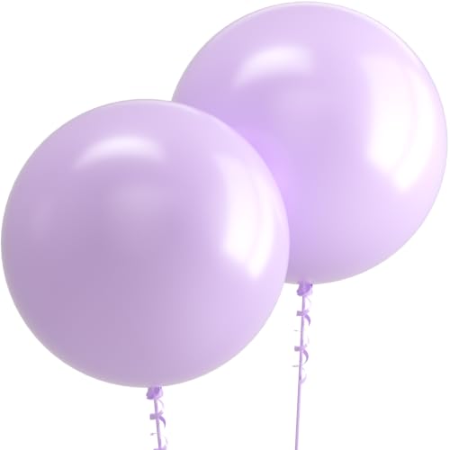 Image of Bezente Pro Duralatex Pastel Purple Extra-Thick Balloons 12 Pack 24 inch
