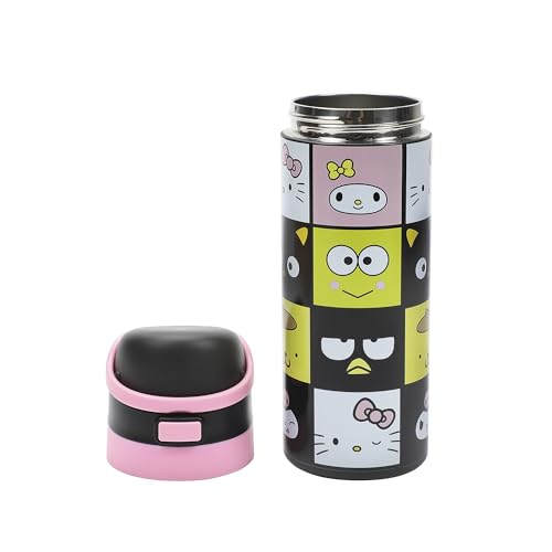 Image of Hello Kitty & Friends Character Face Squares 24 Oz Stainless Steel Water Bottle