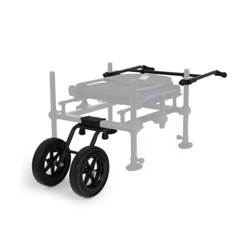 Preston Innovations Absolute Feeder-Stuhl-Rollen-Set Barrow-Stil doppelte Vorderräder stabiler und sicherer Befestigungspunkt kompatibel mit allen Preston Feeder-Stühlen Code P1150004