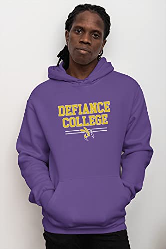 CreateMyTee Defiance College Stacked Two Color Unisex Hooded Sweatshirt - Defiance Yellow Jackets Apparel2