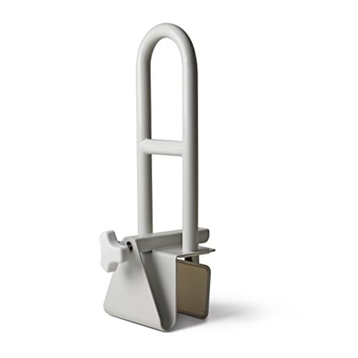Medline Bathtub Safety Grab Bar, Handle Clamps on to Side of Bathtub Shower, Medical Tub Rail for Bathrooms is Great Elderly or After Surgery